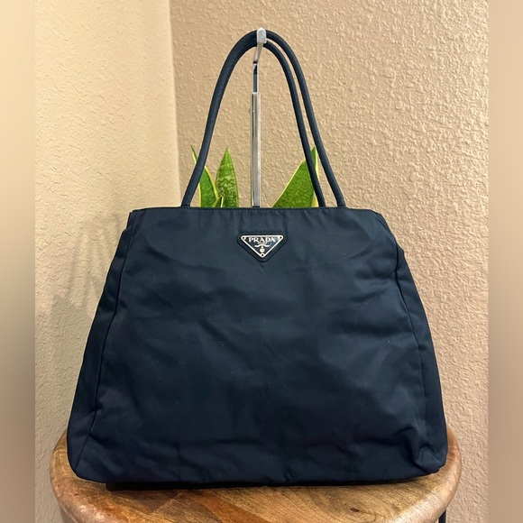 Prada Handbags - PRADA SMALL NYLON TESSUTO CITY TOTE